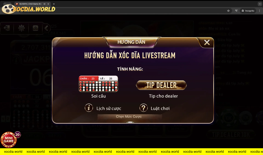Bảng hướng dẫn chơi xóc đĩa livestream với soi cầu và cách tip dealer