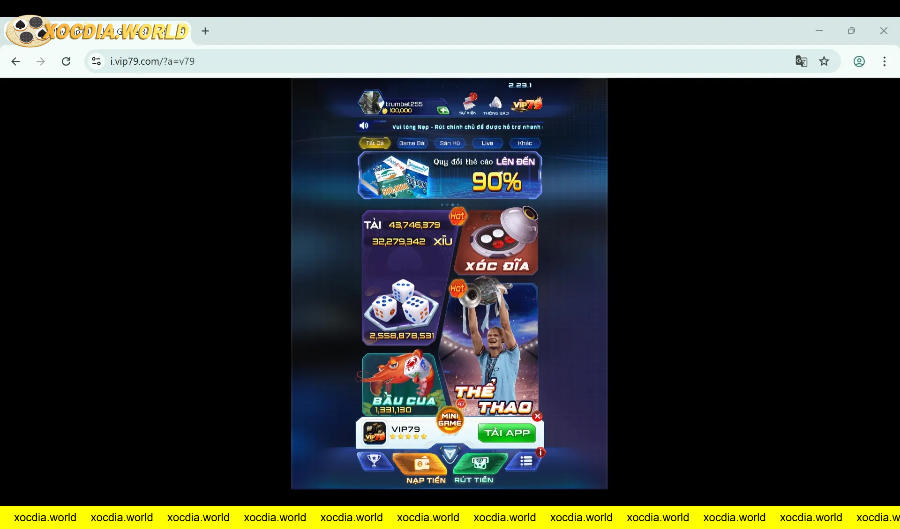 Chọn game xóc đĩa