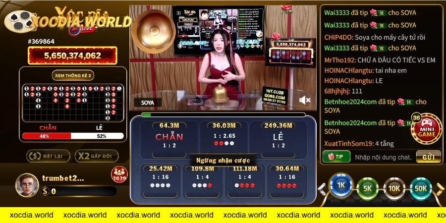 Giới thiệu xóc đĩa livestream Hitclub