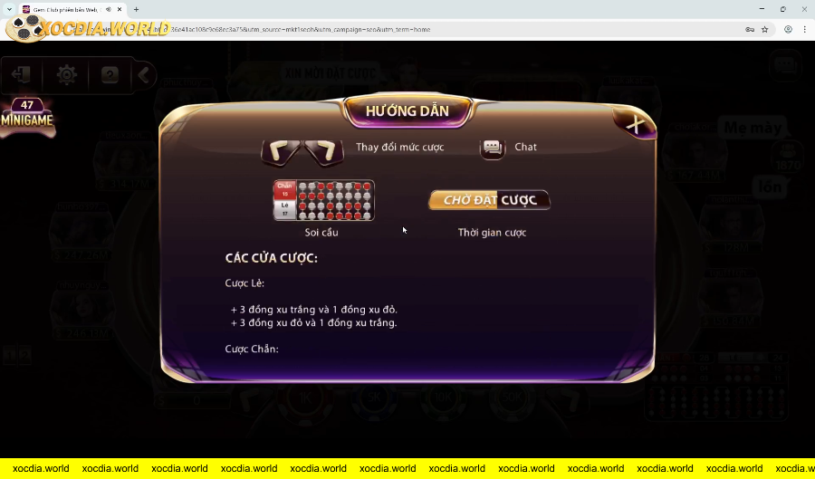 Hướng dẫn đặt cược và soi cầu trong game casino Gemwin