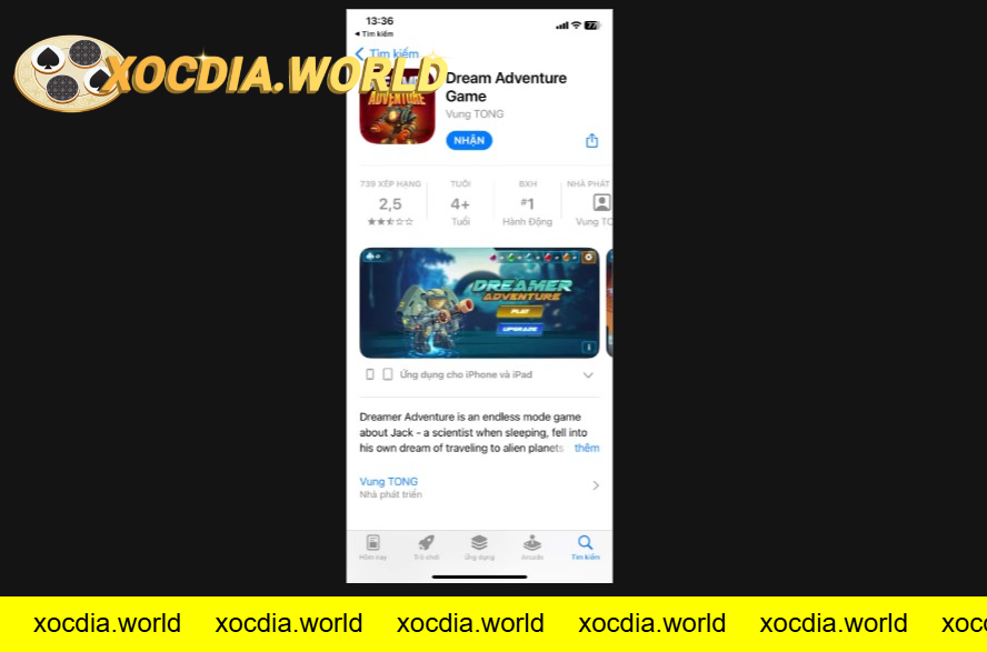 Tìm kiếm tên game trên Appstore rồi tải về
